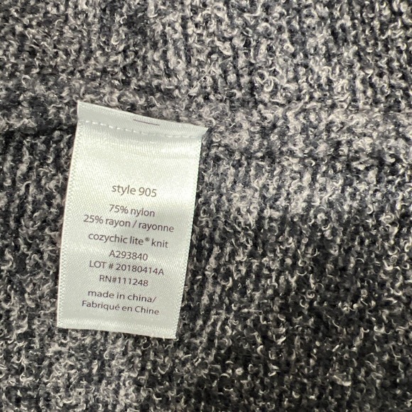 Barefoot Dreams Cardigan Women Small CozyChic Gray RESORT CARDI Knit Sweater‎ - Picture 7 of 10